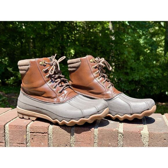 Sperry Avenue Men\'s Duck Boots Size 11 M Brown/Grey Waterproof Worn Twice! main image 6